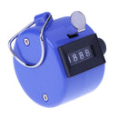 Clicker Counter 4 Digit Number Counters Plastic Shell Hand Held(Blue) Newly
