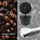 3pcs Plastic Coffee Capsule Cup for Dolce/Gusto Refillable Filters (Black)