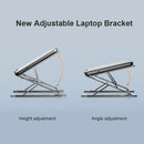 Foldable Laptop Stand Notebook Cooling Bracket Double-layer Lift (Grey) Newly