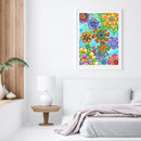 Colorful Flower Oil Paint By Numbers Kit DIY Acrylic Painting on Canvas Crafts