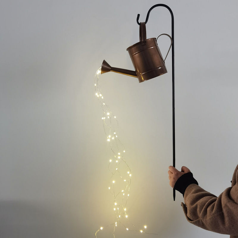 Star Shower Light, Fairy LED Waterproof Watering Can String Lamp for Garden Yard