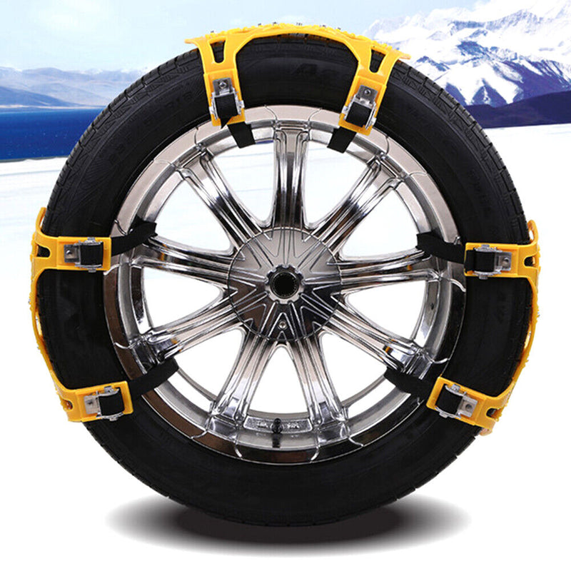 6pcs TPU Snow Chains Car Suit Anti Slip Tyre Universal Winter Roadway Safet