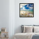 DIY Paint By Number Kit Seaside Beach Scenery No Frame for Home Art Decor