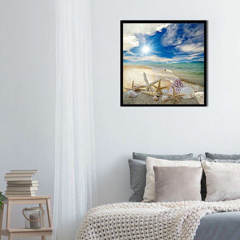 DIY Paint By Number Kit Seaside Beach Scenery No Frame for Home Art Decor