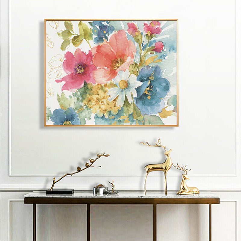 Multi-color Flower Oil Paint By Numbers DIY Frameless Drawing Picture for Adu