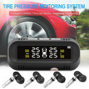 C68 USB+Solar Powered Car TPMS Tire Pressure Monitor System w/4 Internal Sensors