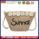 Straw Messenger Bags Woven Beach Crossbody Women Shoulder Handbags (Camel)
