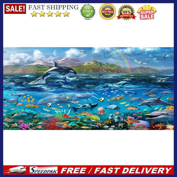 Marine Life Oil Paint By Numbers DIY Canvas Wall Art Picture Craft Home Decor
