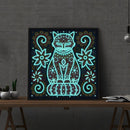 Rhinestone Art 5D DIY Special Shaped Diamond Painting Luminous Cat Mosaic K