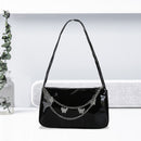 Fashion Women Casual Butterfly Chain PU Solid Color Small Shoulder Underarm Bags