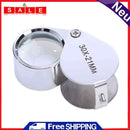 Portable 30X Times Magnifier Glass 30X21MM Metal Tray Determine Precise Glasses Schmuc