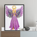 Diamond Painting Rhinestone 5D Special Shaped DIY Mosaic Kit Purple Angel Newly