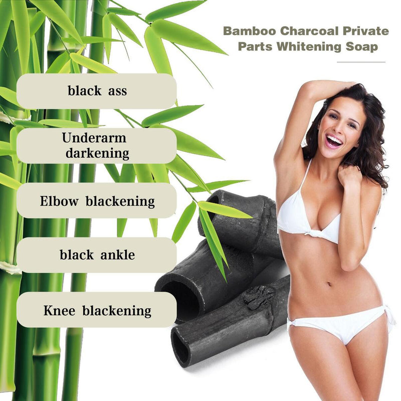 100g Women Bamboo Charcoal Armpit Whitening Handmade Soap Skin Cleansing_