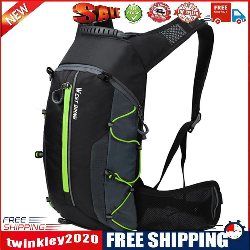 WEST BIKING 10L Bicycle Backpack Bag for Outdoor Sports Climbing (Green)