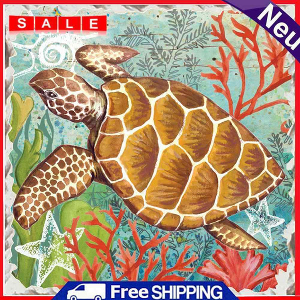 Handmade Sea Turtle 5D DIY Full Round Drill Drawing Kit Diamond Painting Craft