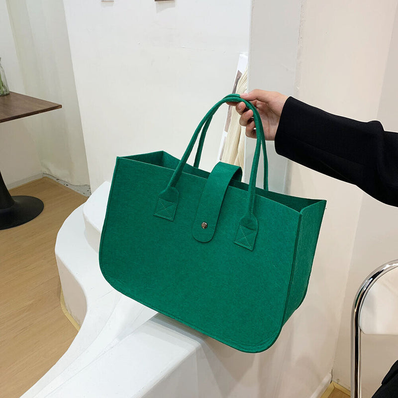 Women Brand Designer Felt Cloth Storage Bag Ladies Large Capacity Shopper Bag