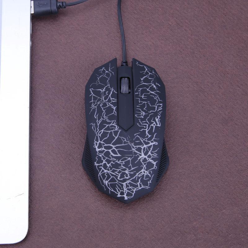 Cable USB Interface 3 Button 2400DPI Optical Color Backlight
