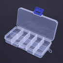 10 Compartments Portable Transparent Plastic Fishing Lure Storage Box Case Newly