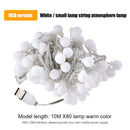 10m Camping LED Light String USB Hanging Decorative Lights (Warm Light) Newly