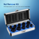 10pcs Damaged Nut Bolt Remover Kit Stud Extractor Broken Bolt Screw Remover