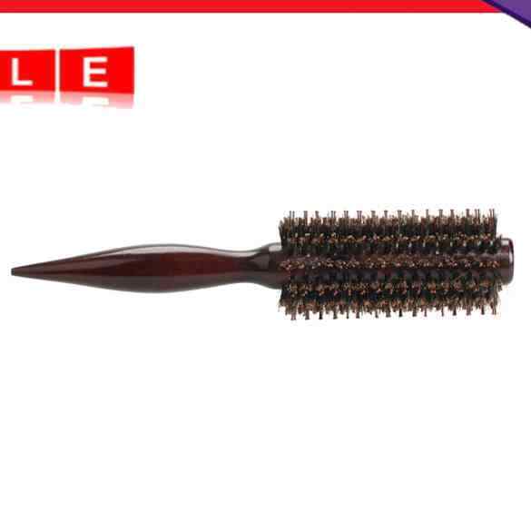 Curly Hair Comb Radial Brush Wooden Handle Bristle Anti-Static Hairstyle LS4G