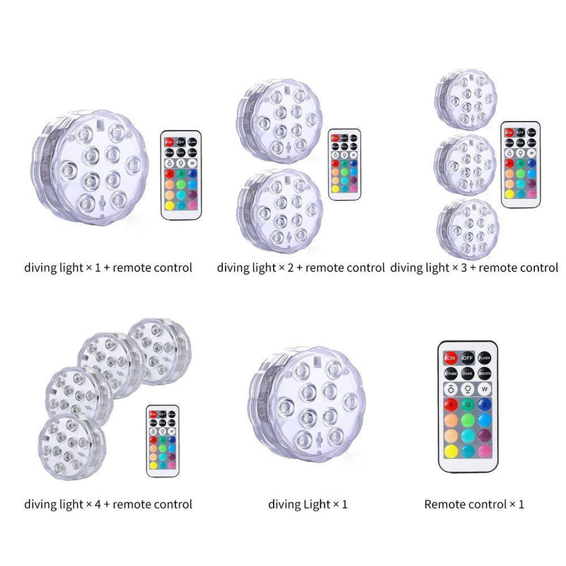 Submersible Colorful Light - Waterproof Adjustable Underwater RGB Lamp (04)