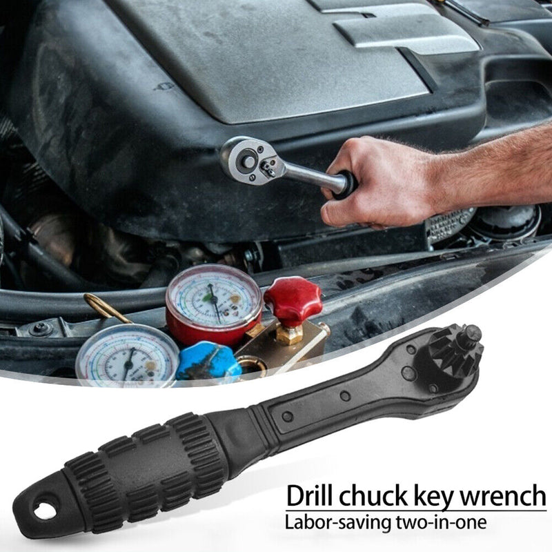 Portable Tensioner 12.7mm 17.5mm Ratchet Wrench Hand Tool Drill Chuck Wrench Tool