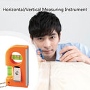 2 in 1 Mini Level Tool 2 Bubble Spirit Leveler Metal Chain Hook (Orange)