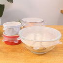12pcs Heat Resistant Silicone Stretch Lids Food Wrap Bowl Pan Cover(White)