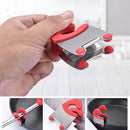 Stainless Steel Pot Side Clip Anti-scalding Spoon Holder Gadget (Red)