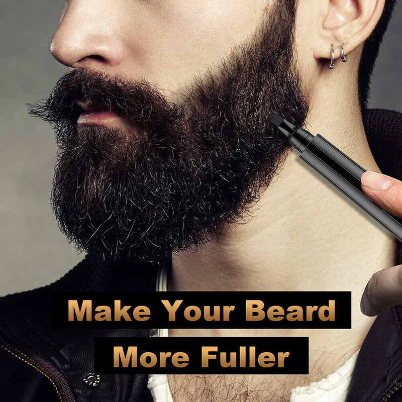 Moustache Filler Pencil Kit Eyebrow Hair Beard Brush Traveling Beard Enhancer
