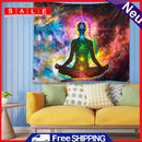 Multifunction Meditation Man Wall Tapestry Hanging Blanket Beach Camping Carpet
