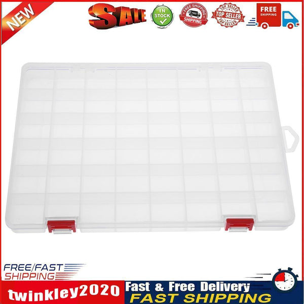 48-Compartment Transparent PP Plastic Fishing Lure Storage Box Container Newly