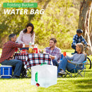 Folding Bucket Water Bag - Durable & BPA Free Material Bag with Double Handles
