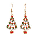 Xmas Earrings, Christmas Tree, Novelty Dangle Drop Santa Tree Women Earstud Gif`