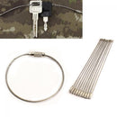 10PCS Hot Sell Camping Hiking Tool Stainless Steel Wire Keychain Key Ring Cable