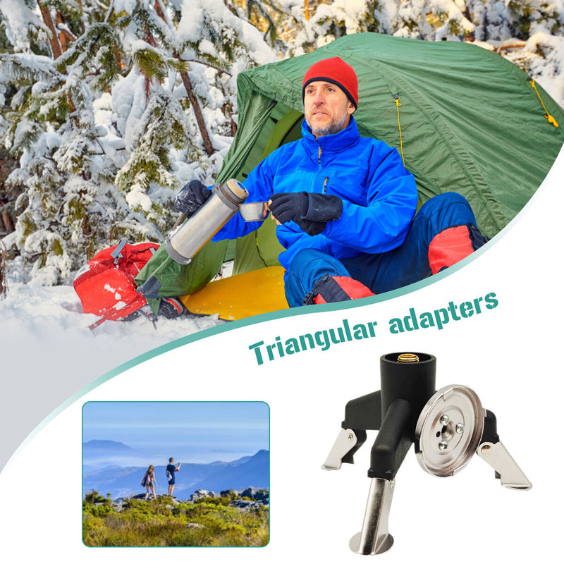 Copper Three Legs Gas Tank Adapters Ultralight Gas Canister Adapter for Picnic