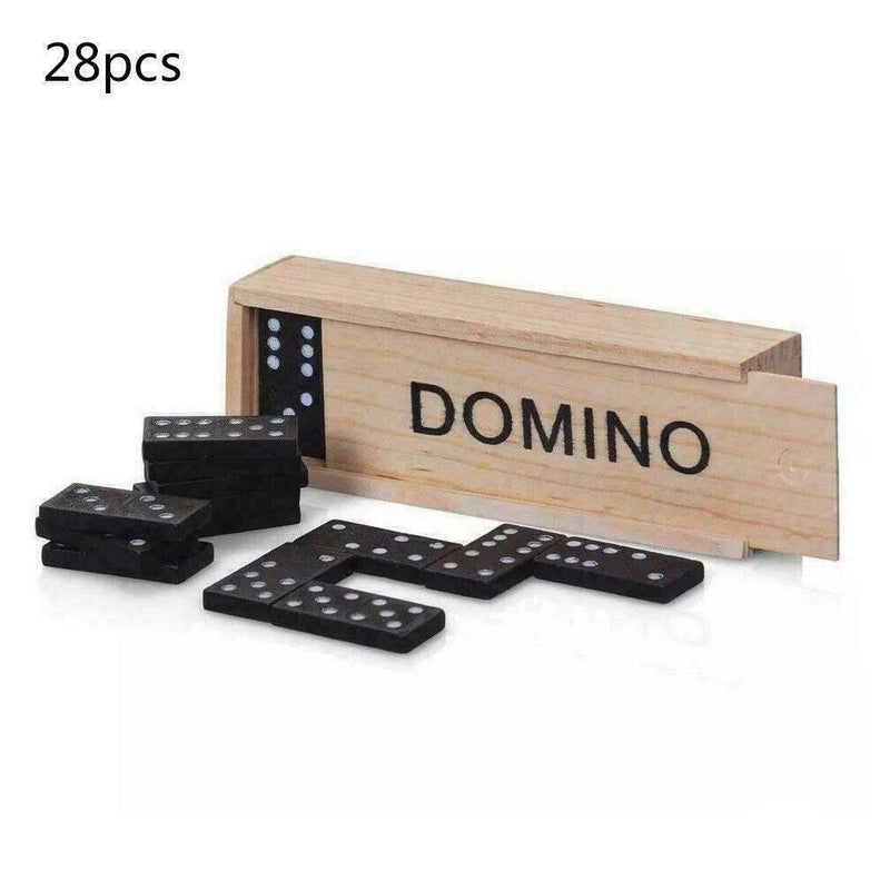Kids Wooden Box Dominoes Set Classic Children Kids 5 cm S1R6 Fun 14.5 2.8 * T1T8