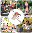 Folding Chopsticks, Tableware for Outdoor Camping Picnic Chopsticks (Brown)