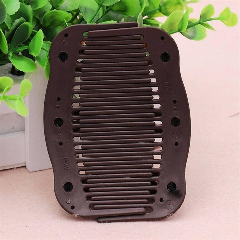 Women Clip Stretchy Hair Accessories  Wood Beads Magic Hair Comb  Double