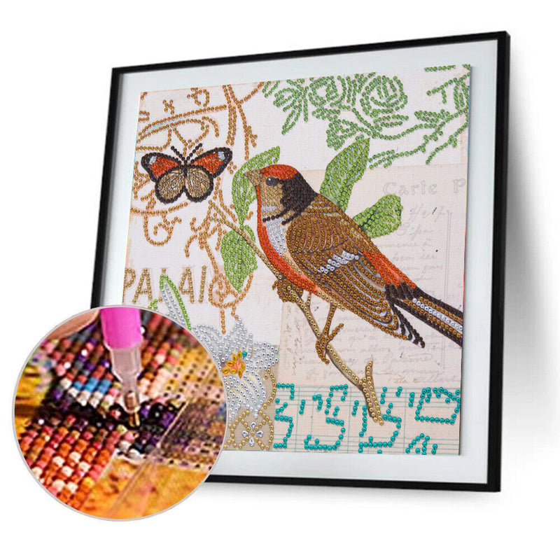 5D Partial Special Shape Drill Diamond Painting Bird Mosaic Rhinestone Draw