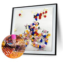 Cycling Flower Girl Partial Special Shape Crystall Drill Diamond Painting