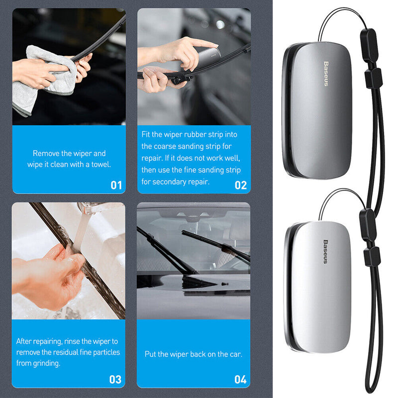 Windscreen Wiper Blade Restorer Cutter Cleaner Car Repair Tool (Indigo)