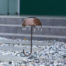 Solar Garden Lights aterproof Plug Umbrella Art Lamp Yard Decor (Bronze) Newly
