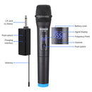 V-102 2pcs Handheld Mic Portable KTV Singing Wireless Treble Bass Microphones