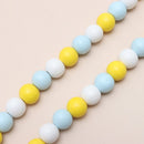 Home Decor With Pendant Easter Wall Hanging Wood Bead Garland Tassels String