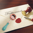 Sealing Wax Solid Wood Spoon Retro DIY Craft Stamps Making Tool (Green) Newly