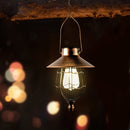 LED Lantern Metal Bronze Hollow Out Solar Charged Hanging Art Household Ornament