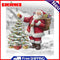 DIY Canvas Paint By Numbers Set Oil Hand Painted Santa Claus Drawing Kit Craft