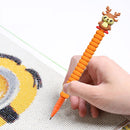 #A DIY Rhinestone Pen Christmas Cartoon Art Crafts 5D Replacement for Kids Gifts